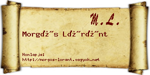 Morgós Lóránt névjegykártya