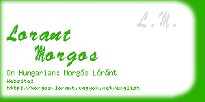 lorant morgos business card